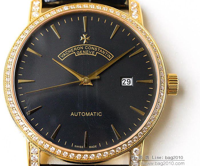 江詩丹頓 Vacheron Constantin LS精品 2018新款 進口9015機芯 小牛皮原裝蝴蝶扣 超強防水 高檔男士腕表  wssb3633